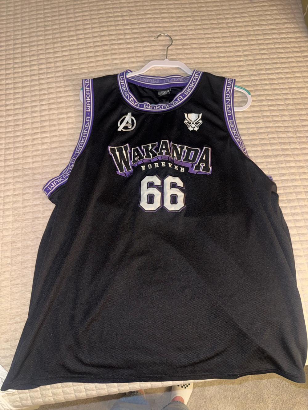 Marvel Black & Purple Wakanda Forever Jersey